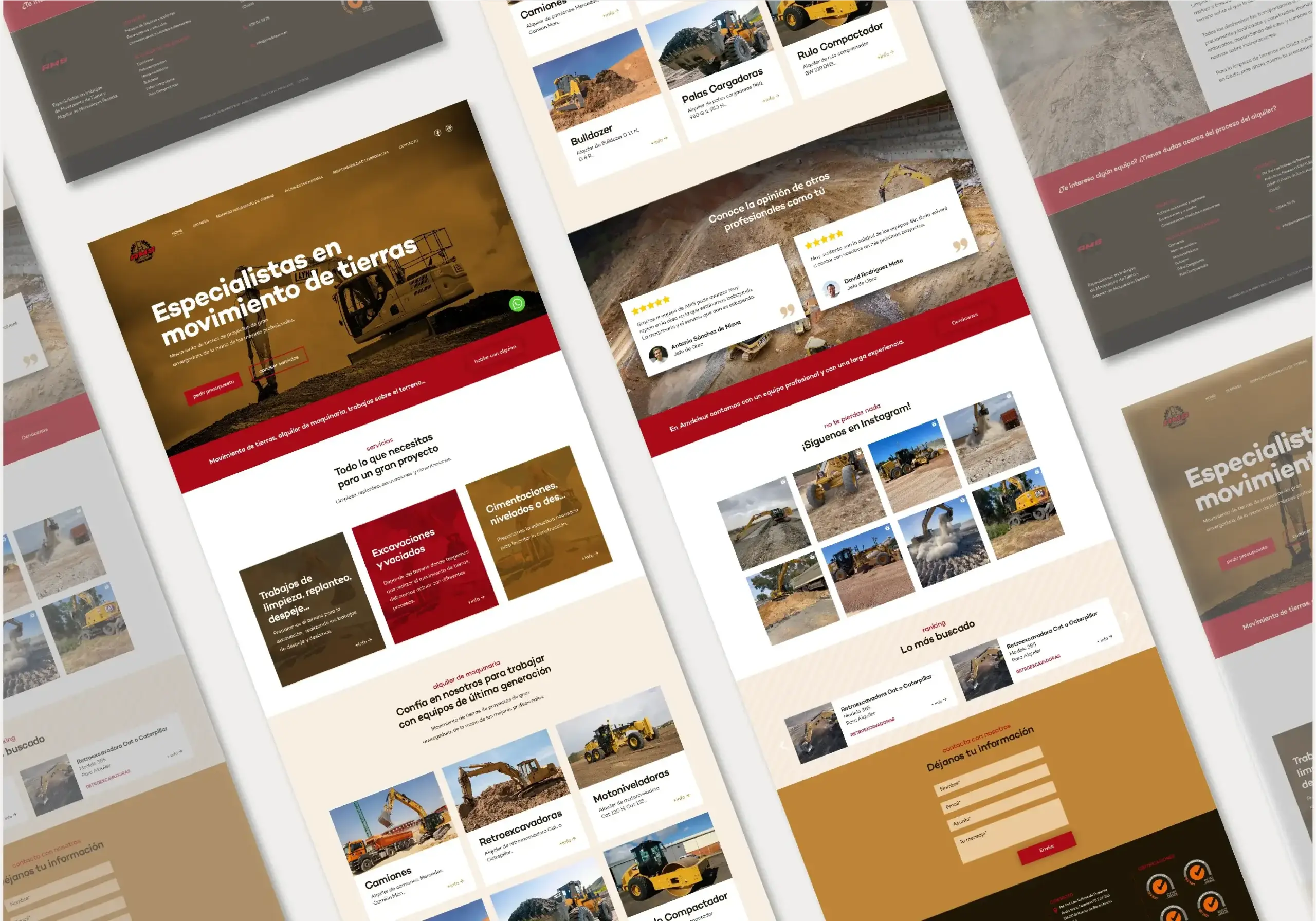 Identidad gráfica y presencia digital para una compañía líder en movimiento de tierras en Cádiz.